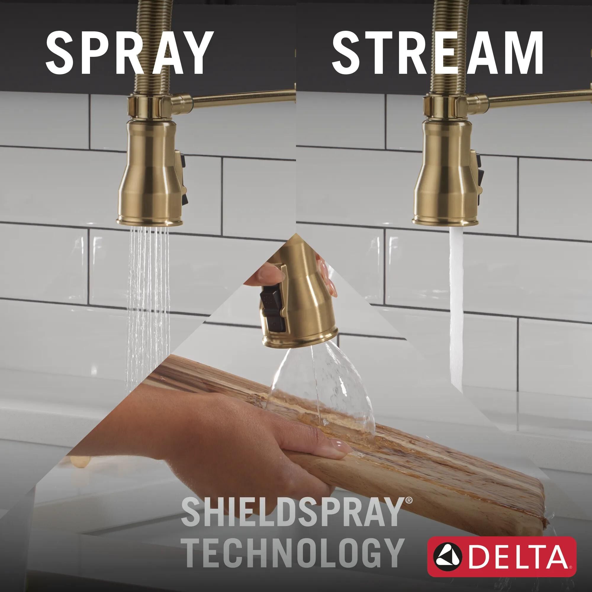 Single Handle Pull-Down Kitchen Faucet With Spring Spout in