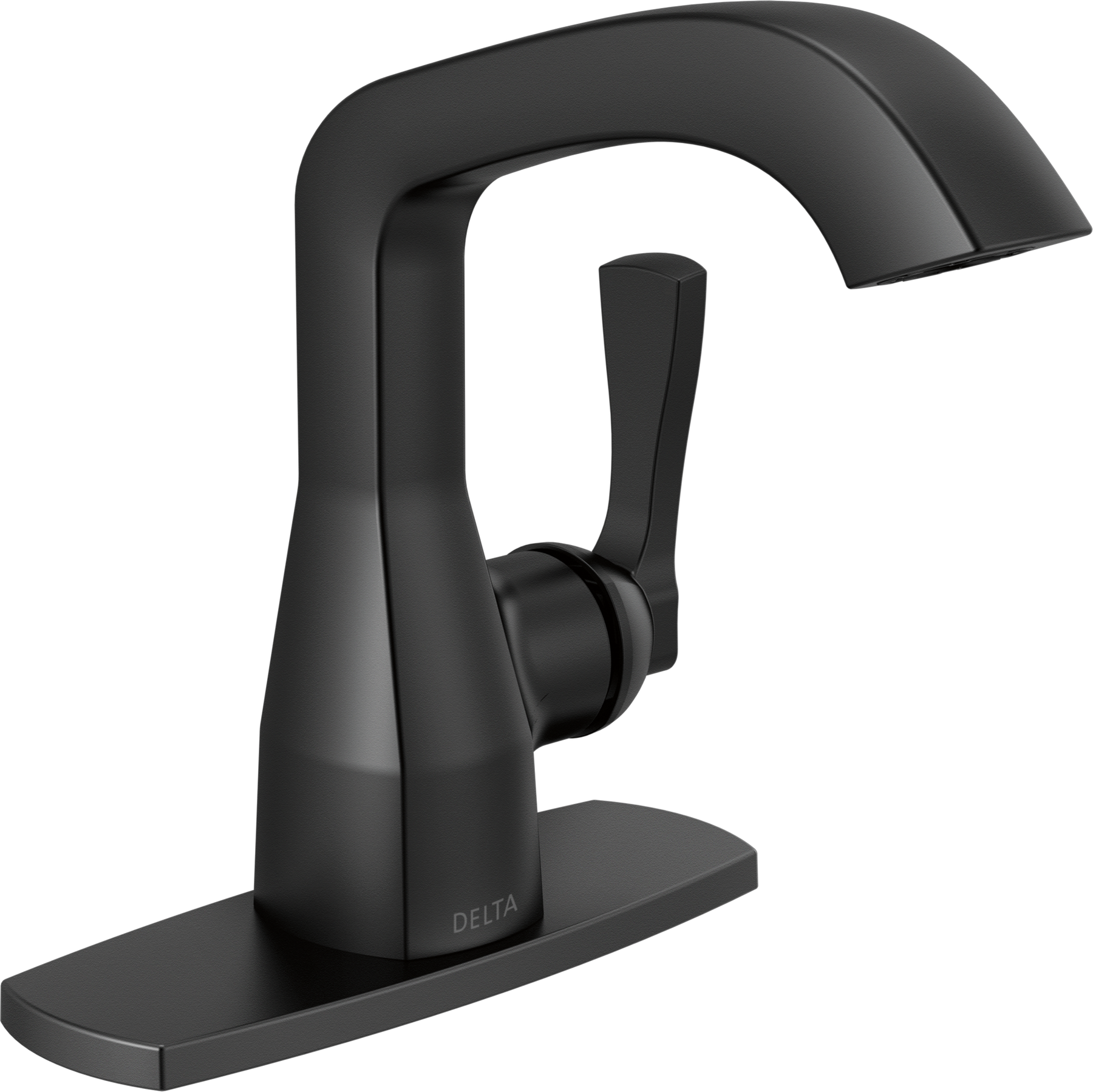 Single Handle Bathroom Faucet in Matte Black 576-BLMPU-DST | Delta