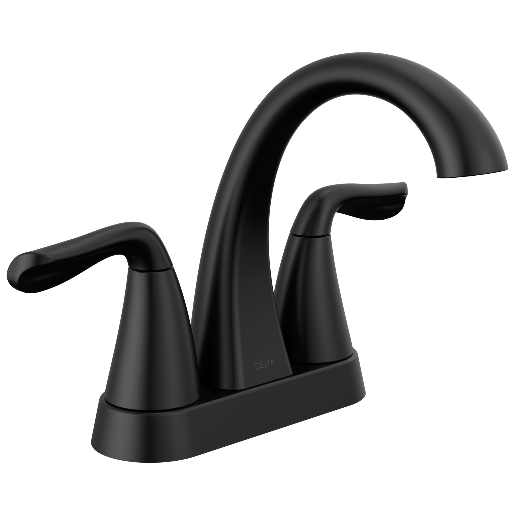 Two Handle Centerset Bathroom Faucet in Matte Black 25840LF-BL