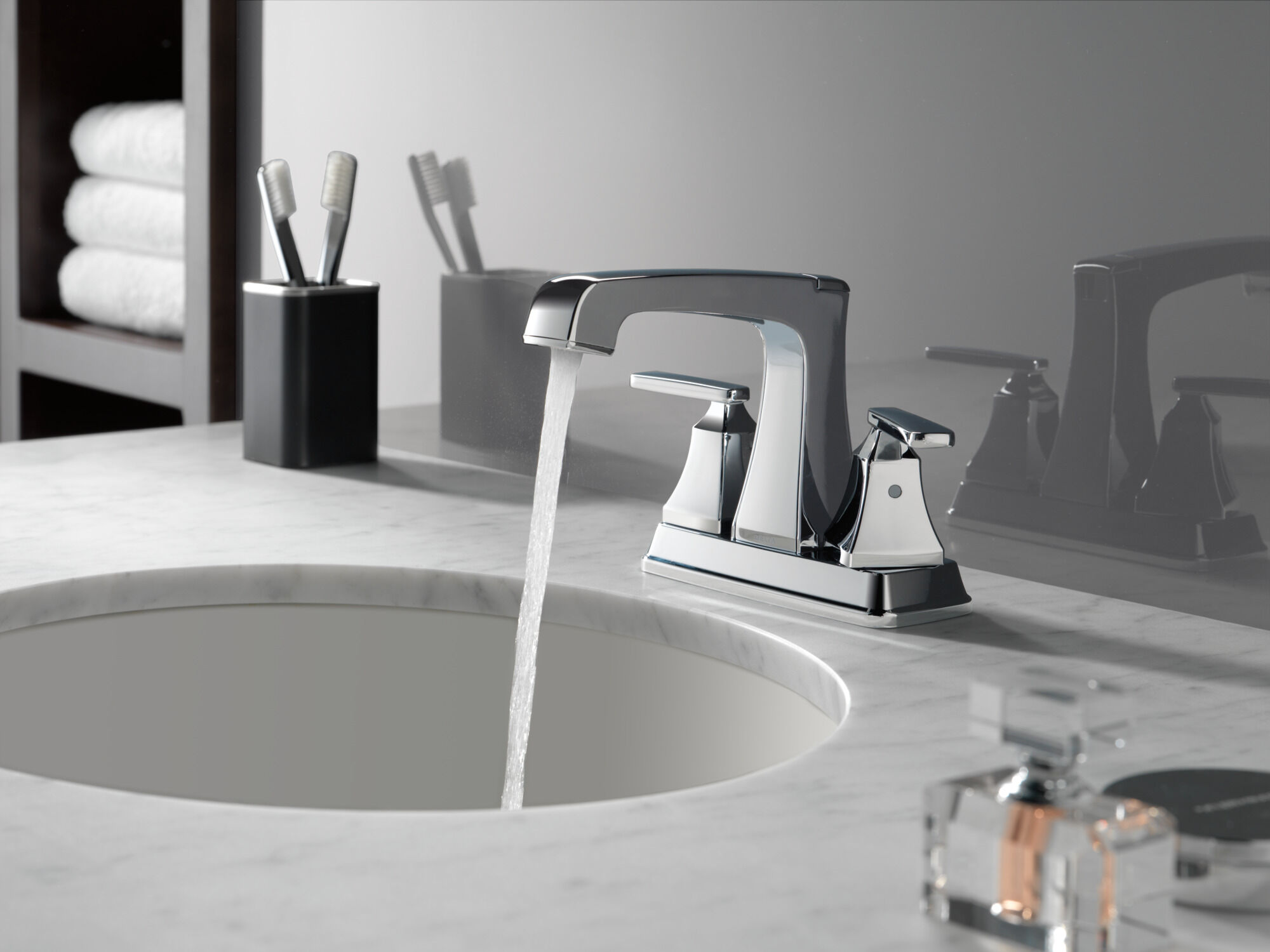 Two Handle Centerset Bathroom Faucet (Recertified) in Chrome 2564