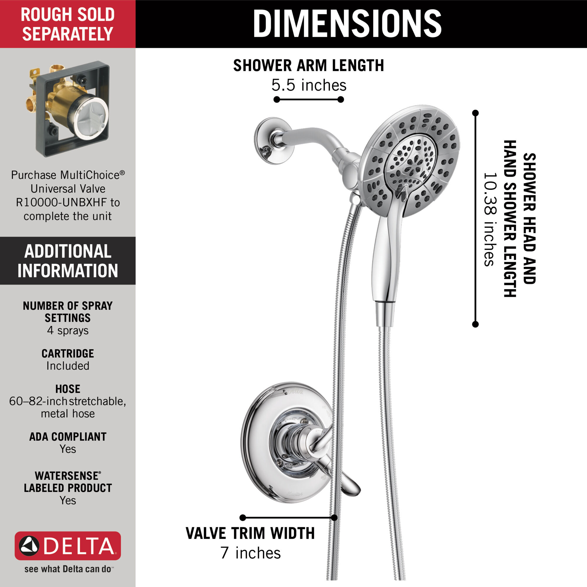 In2ition Shower Trim 1L 17S (Recertified) in Chrome T17294-I-R