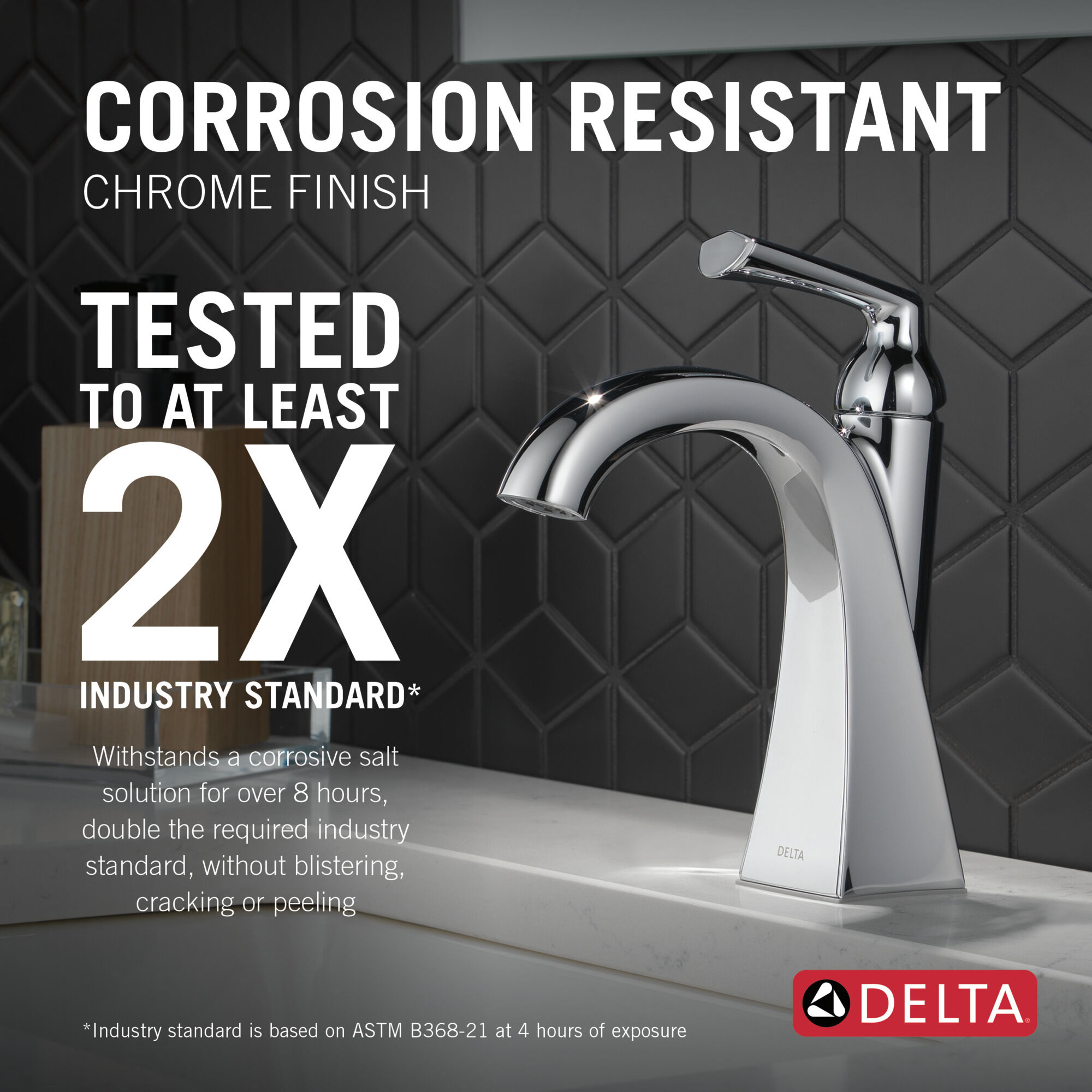 Single Handle Centerset Faucet in Chrome 15899LF | Delta Faucet
