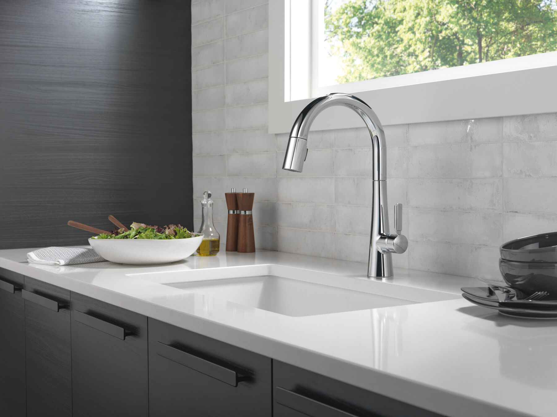 Single Handle Pull-Down Kitchen Faucet, image 8