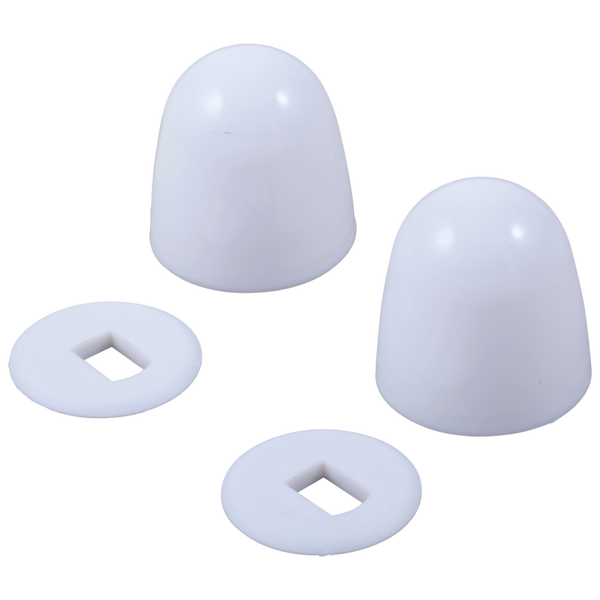 Toilet Bolt Cap (2) and Base (2) in White RP73630 Delta Faucet