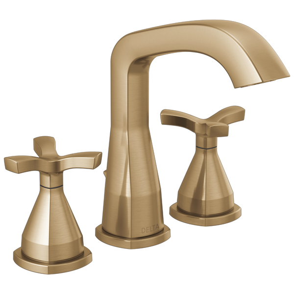 Two Handle Widespread Bathroom Faucet in Lumicoat® Champagne