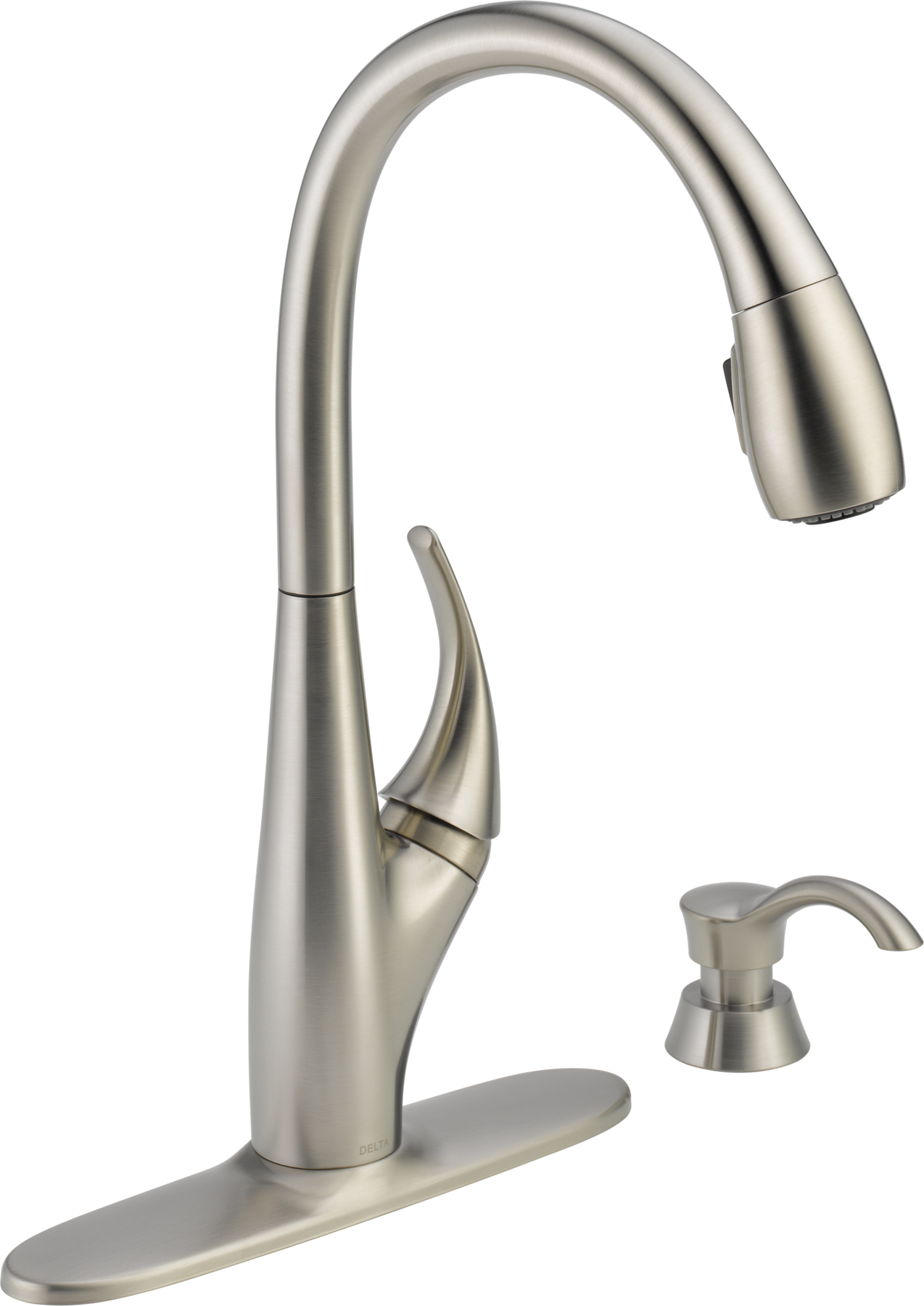 Single Handle Pull-Down Kitchen Faucet in Stainless 19912-SSSD-DST