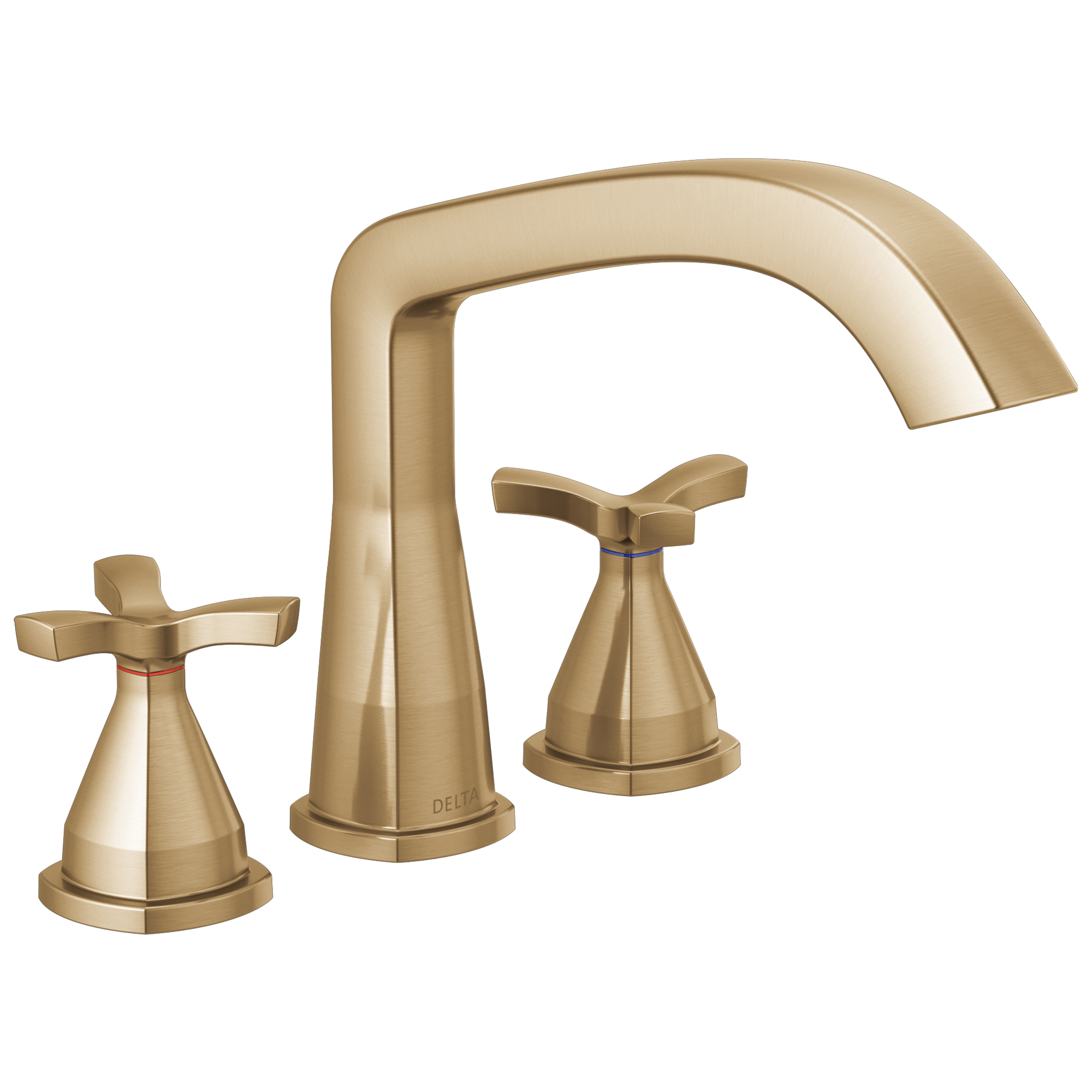 Delta Faucet Stryke Three Hole Roman Tub Trim - Lumicoat Champagne - Bronze