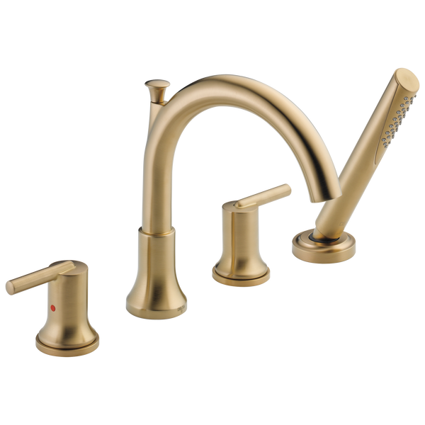 Roman Tub with Hand Shower Trim in Champagne Bronze T4759-CZ 