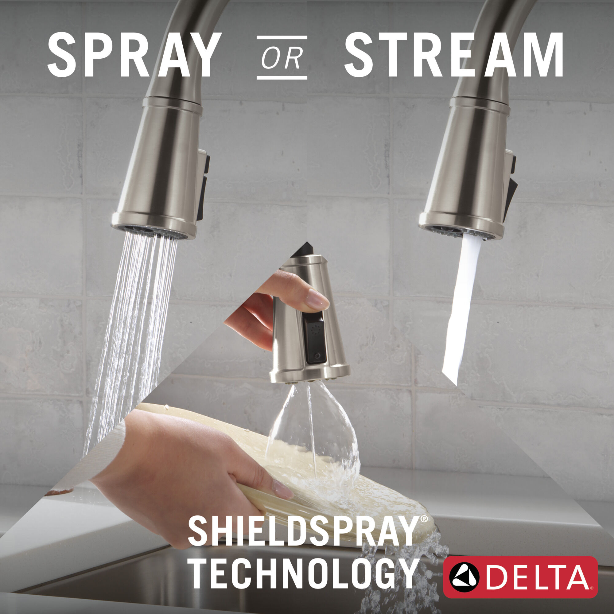 Single Handle Pull-Down Kitchen Faucet in Stainless 19738LF-SS