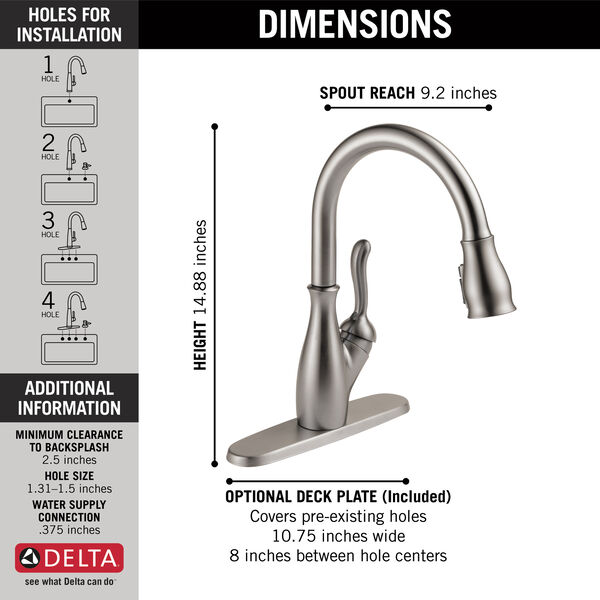 Single Handle Pull-Down Kitchen Faucet with ShieldSpray ...