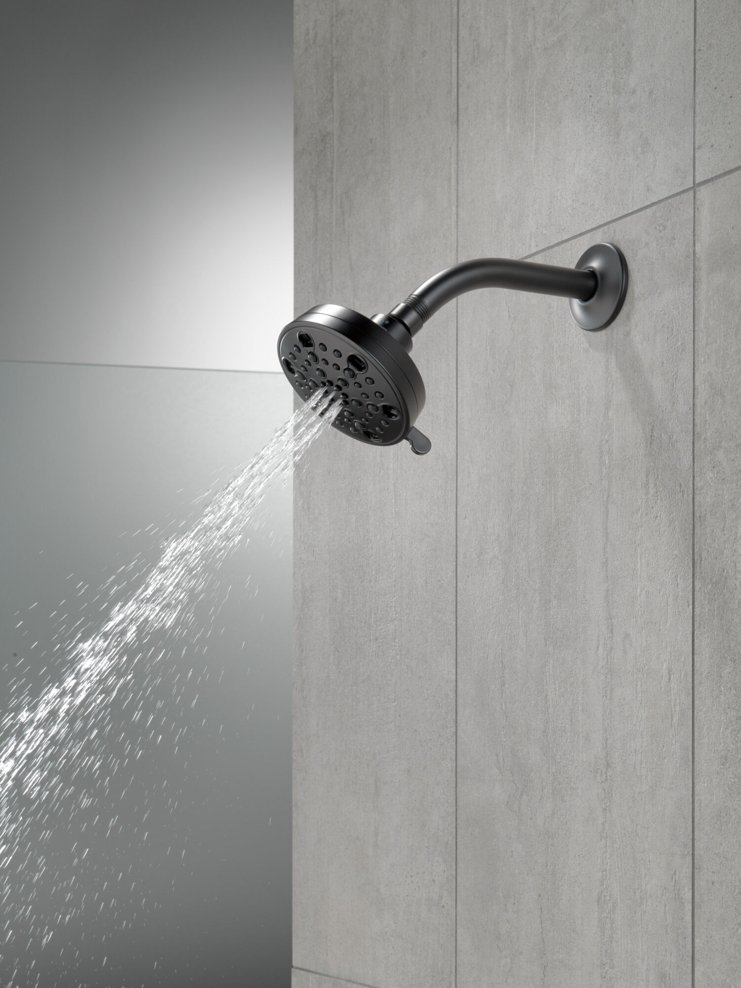 H2Okinetic® 5-Setting Contemporary Shower Head in Matte Black