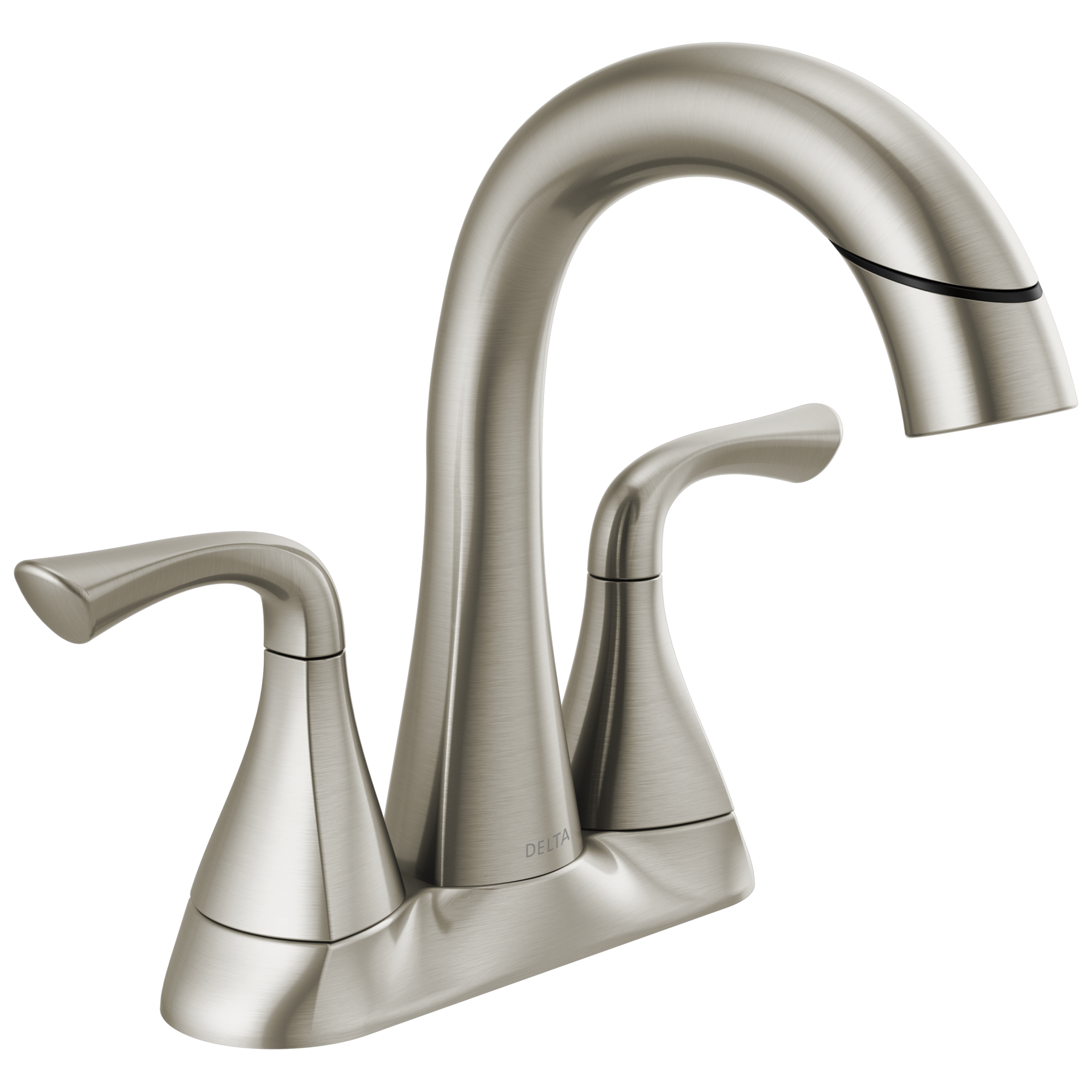 Two Handle Centerset Pull-Down Bathroom Faucet in Spotshield Brushed Nickel — image 1