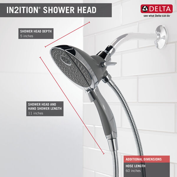 In2ition® 4-Setting Two-in-One Shower in Chrome 75490