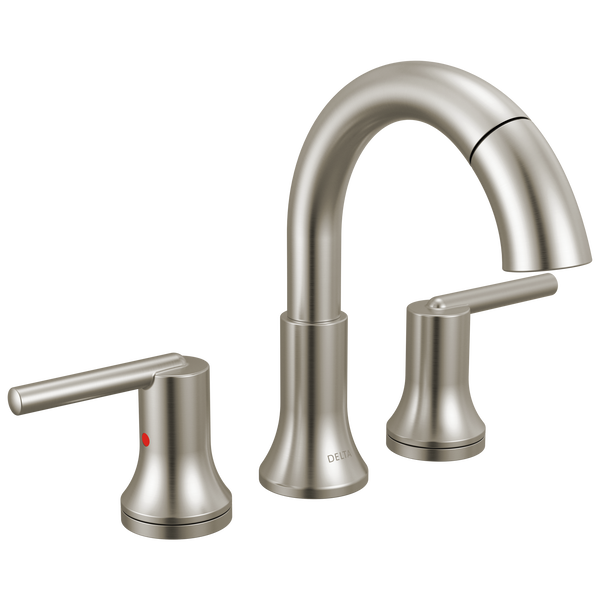 Two Handle Widespread Pull Down Bathroom Faucet in Stainless 3559SSPD