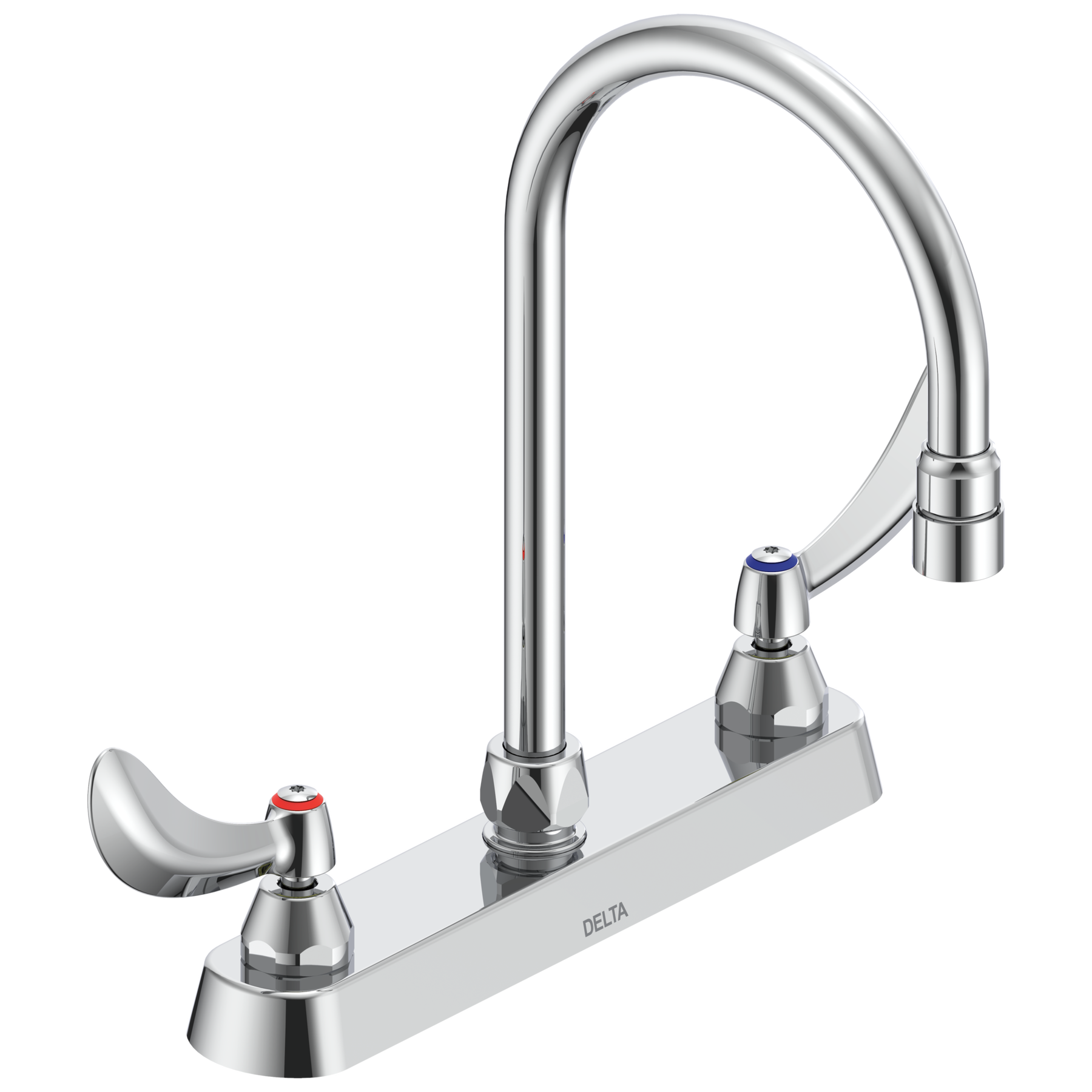 Two Handle 8 In Cast Deck-Mount Faucet