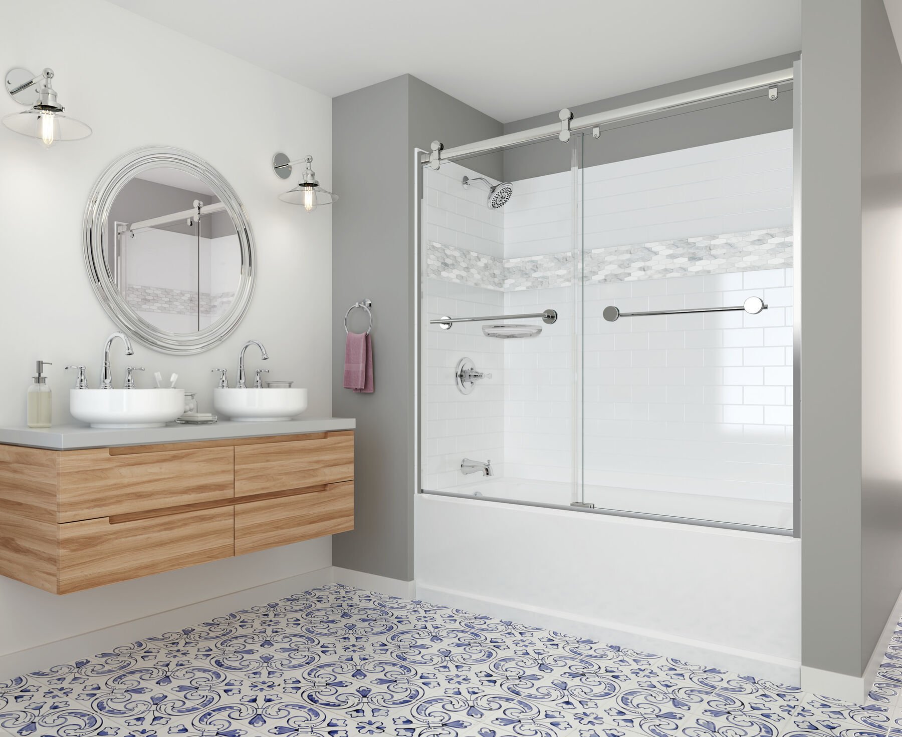 Two Handle Widespread Bathroom Faucet in Chrome — thumbnail 2