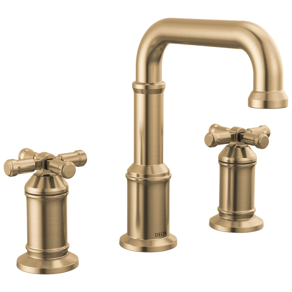 Two Handle Widespread Bathroom Faucet in Lumicoat® Champagne