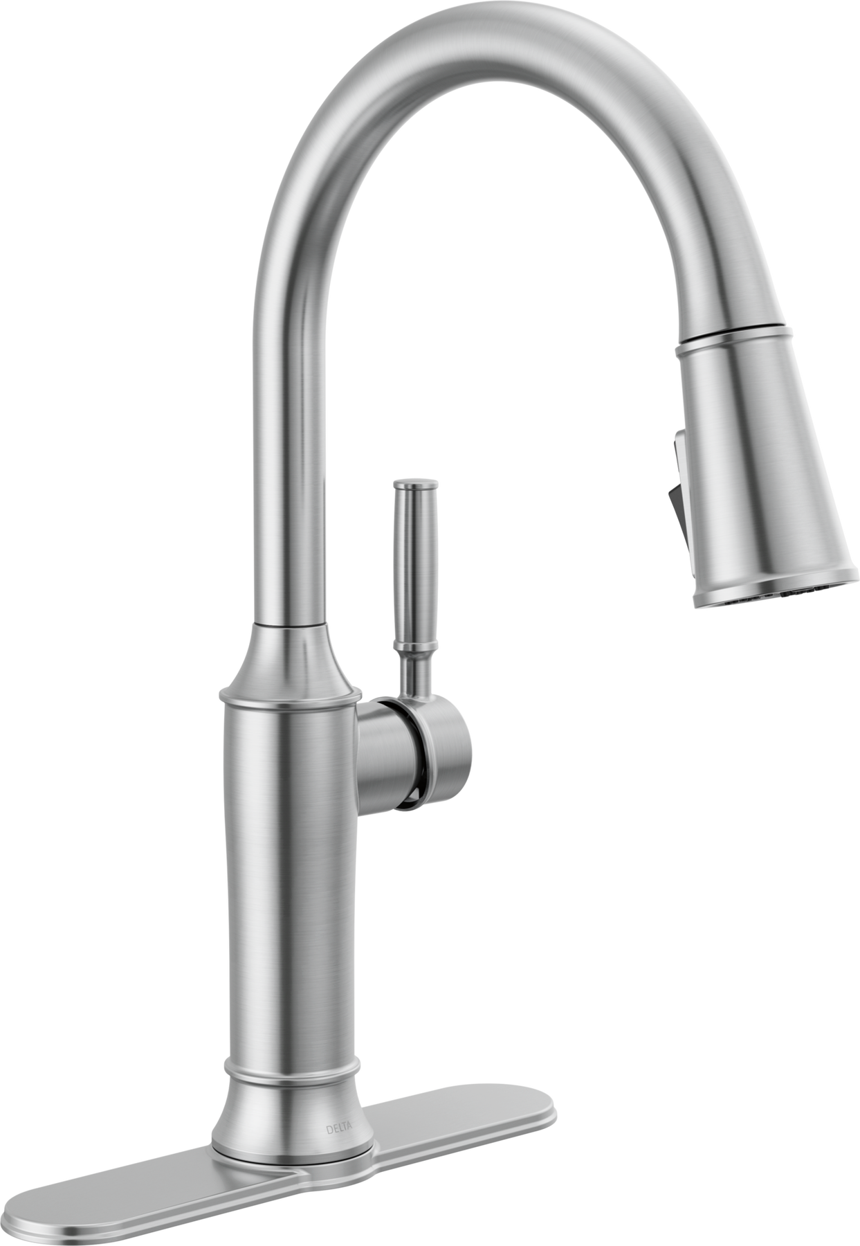 Single Handle Pull-Down Kitchen Faucet in Lumicoat® Arctic
