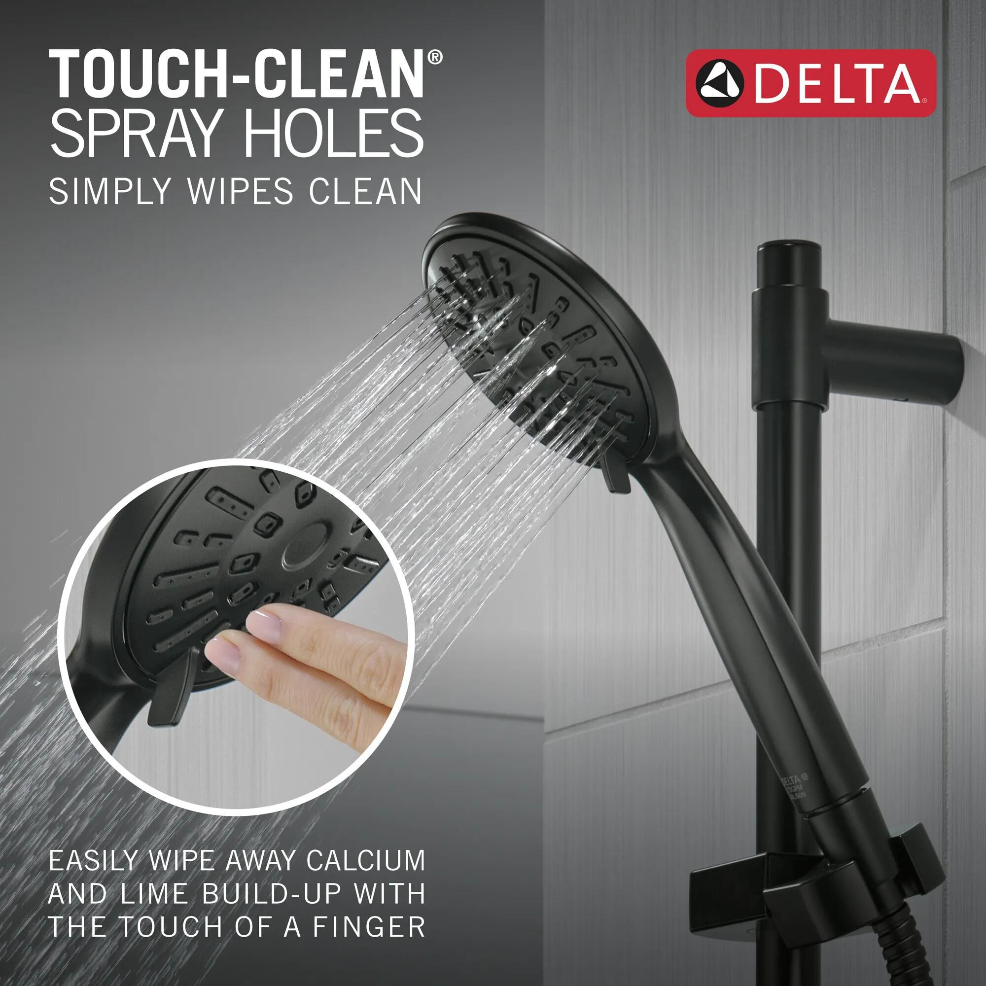 Hand Shower 1.75 GPM w/Slide Bar 4S in Matte Black 51361-BL