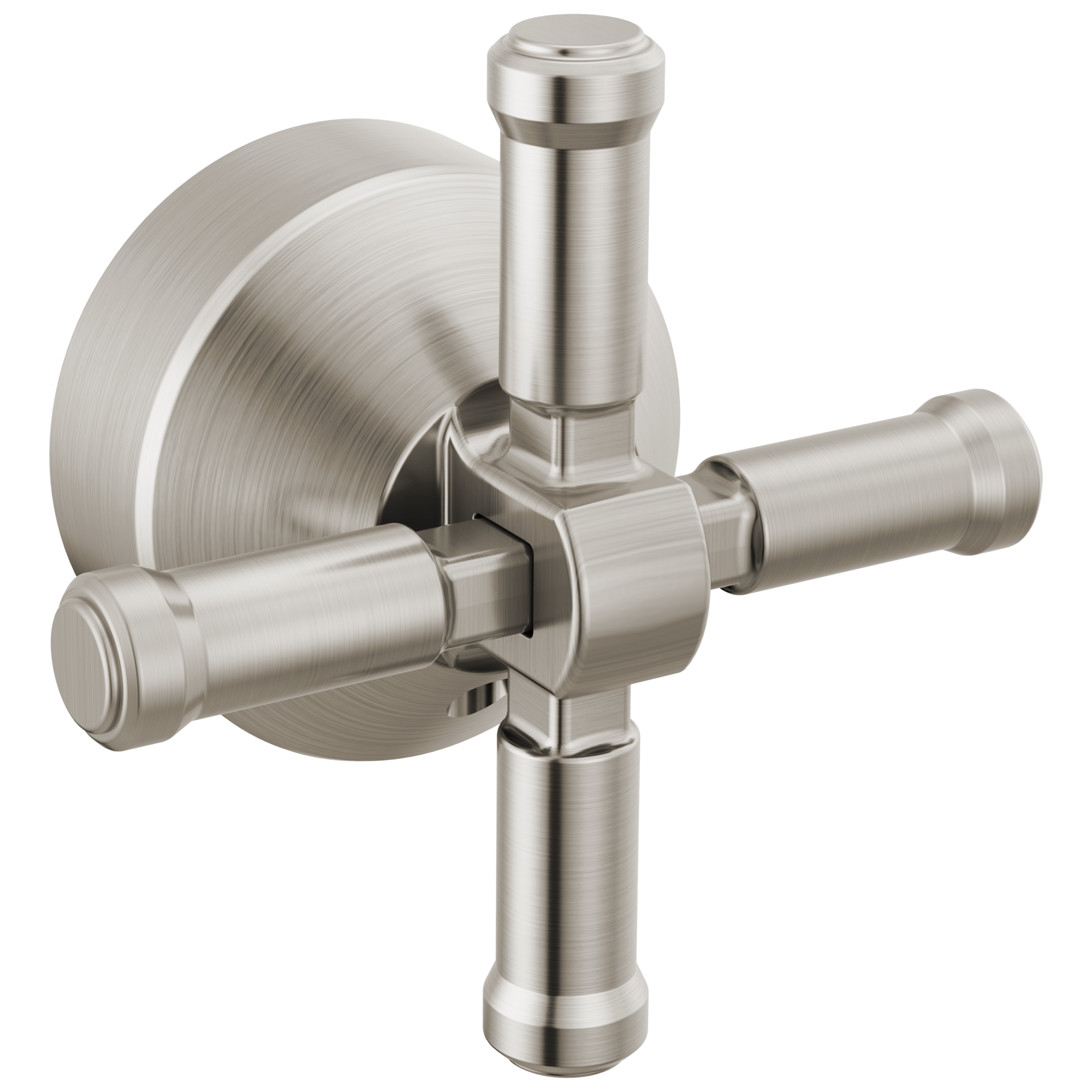 BroderickE Free Standing Tub Filler Handle Kit-Cross - Lumicoat Stainless
