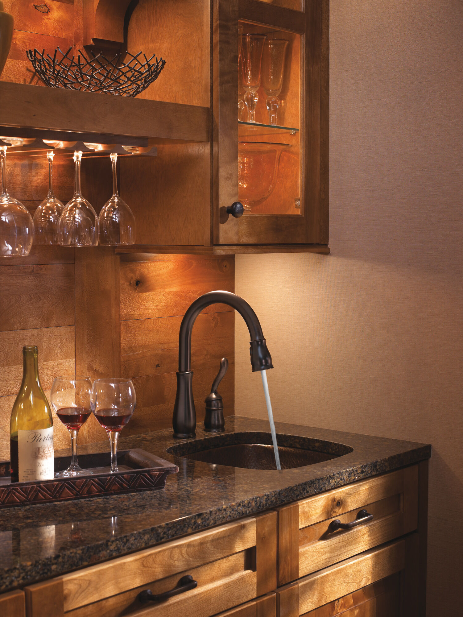 Single Handle Pull-Down Bar / Prep Faucet in Venetian Bronze 9978