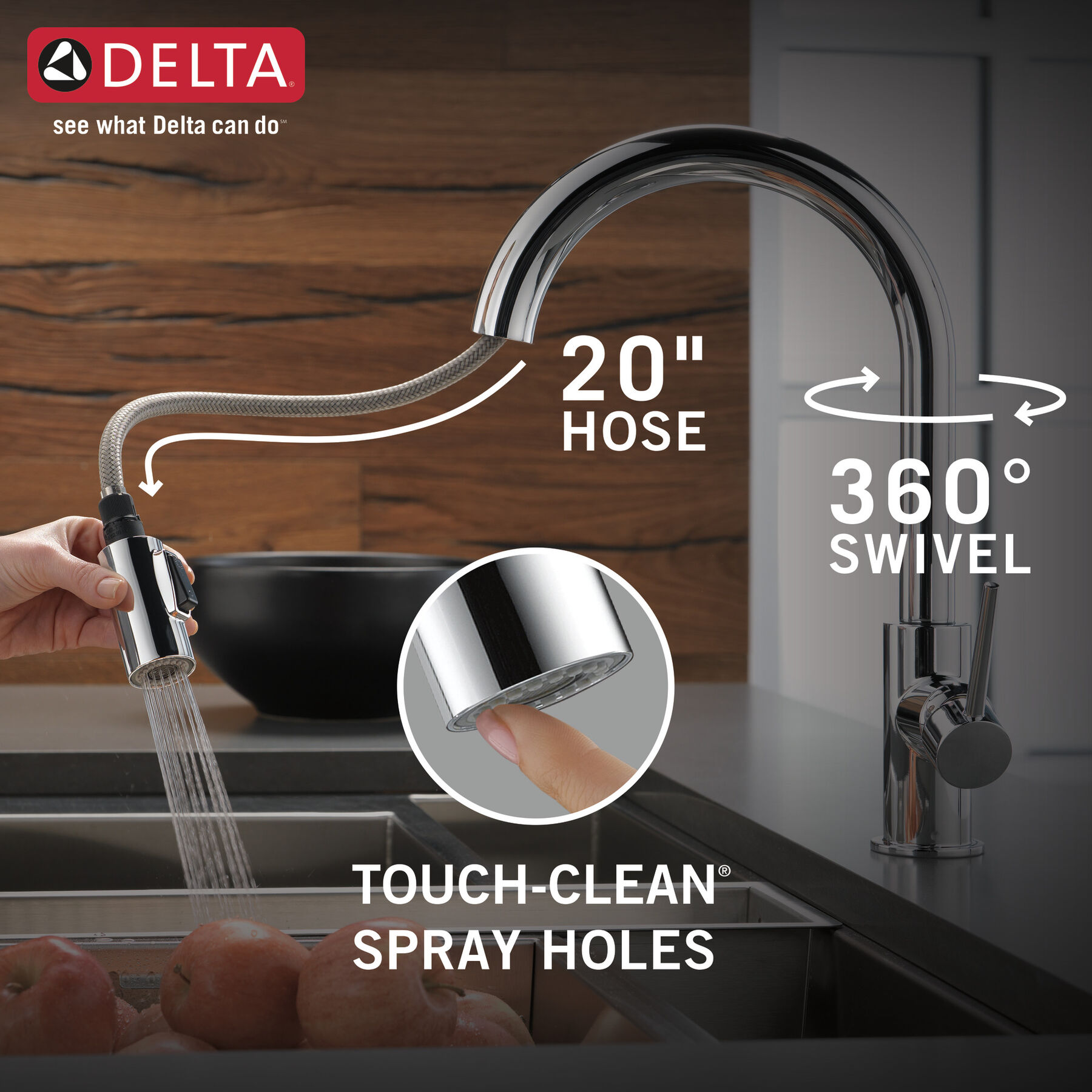 Single Handle Pull-Down Kitchen Faucet