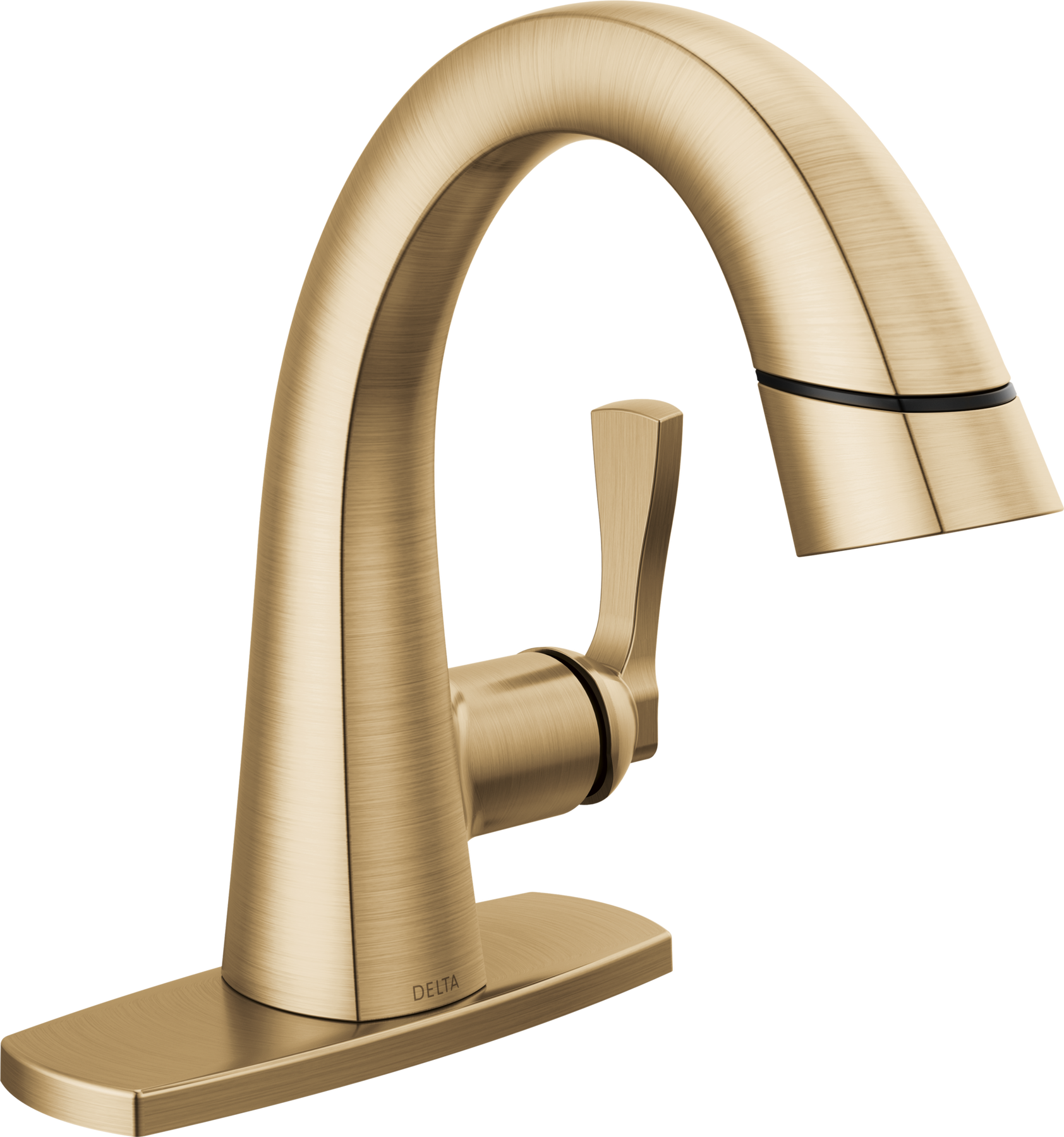 Single Handle Pull Down Bathroom Faucet in Lumicoat® Champagne Bronze 577CZPDPRDST Delta Faucet