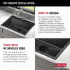33&rdquo; Drop-In Top Mount&nbsp;16 Gauge Workstation Kitchen Sink Single Bowl&nbsp;with WorkFlow&trade; Ledge and Accessories