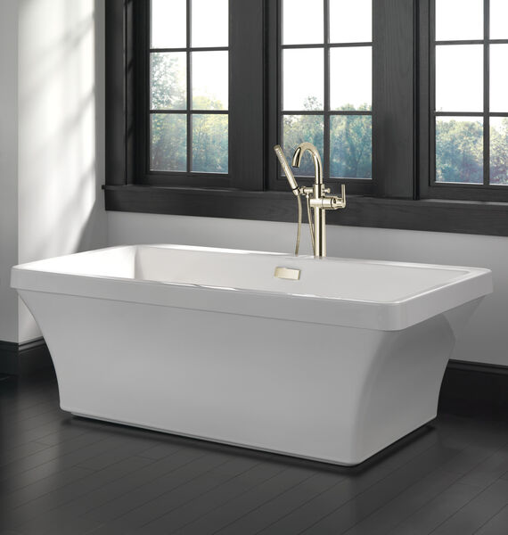 60'' x 32'' Freestanding Tub with Integrated Waste and Overflow, image 8