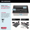 27&rdquo; Undermount 16 Gauge Workstation Kitchen Sink Single Bowl with WorkFlow&trade; Ledge and Accessories