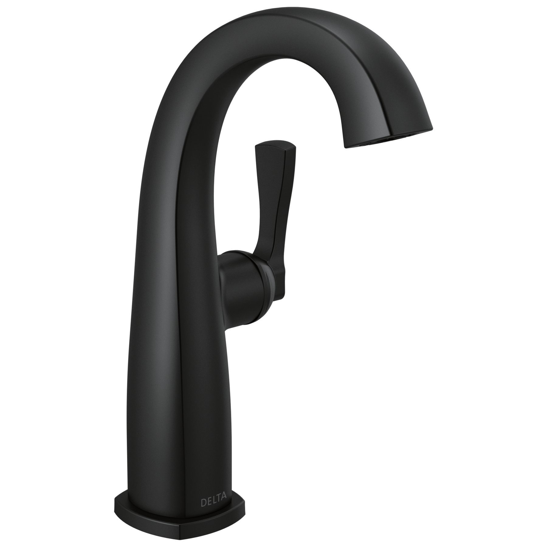 Single Handle Mid-Height Bathroom Faucet in Matte Black 677-BL-DST