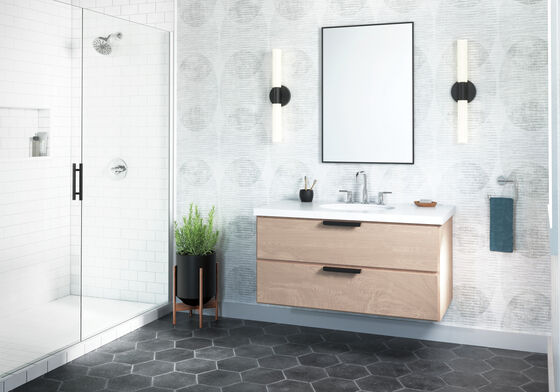 Widespread Lavatory Faucet with Shower Trim Bundle 14 Series in