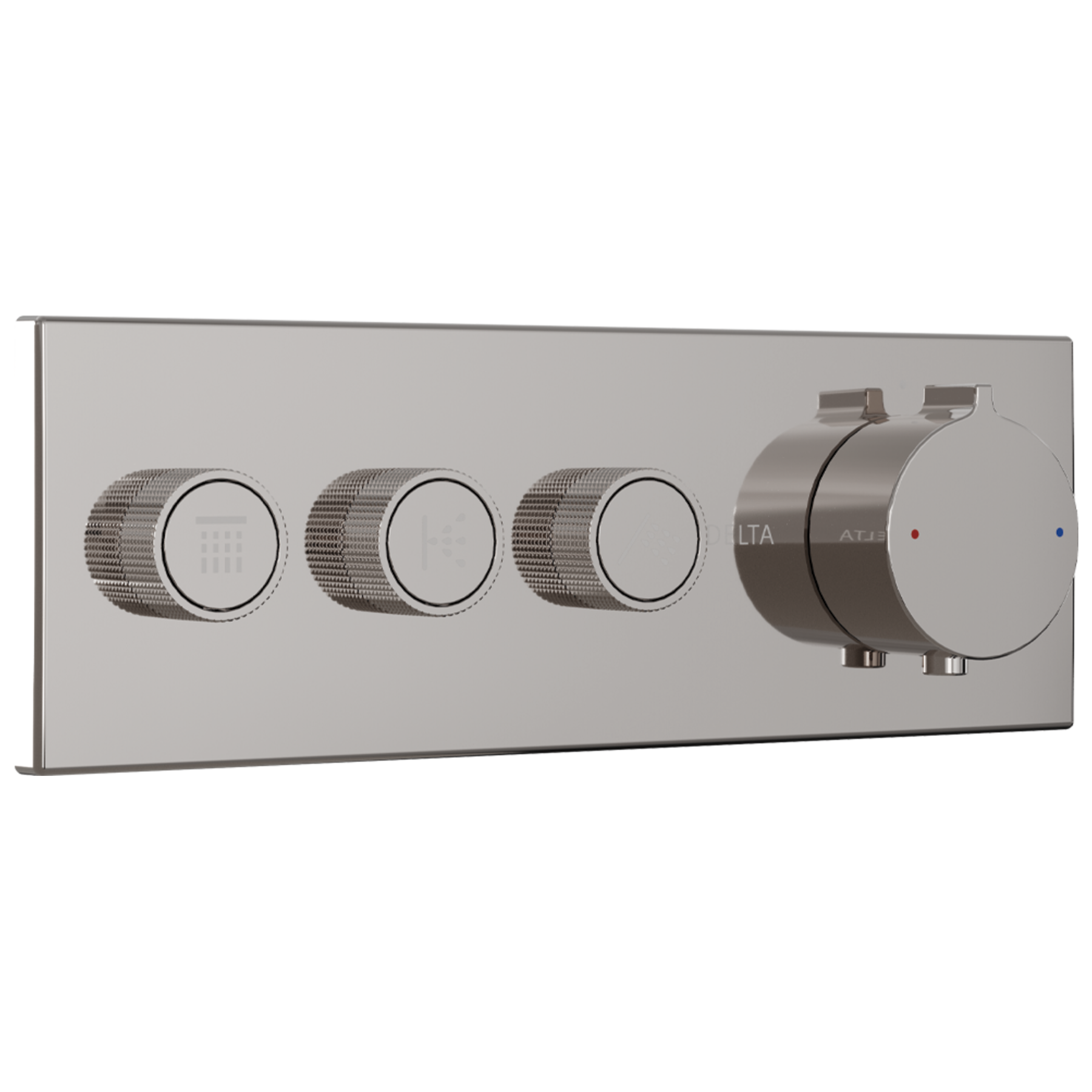 High Flow Push Button Themrostatic Trim 3 Outlet in Chrome T67703