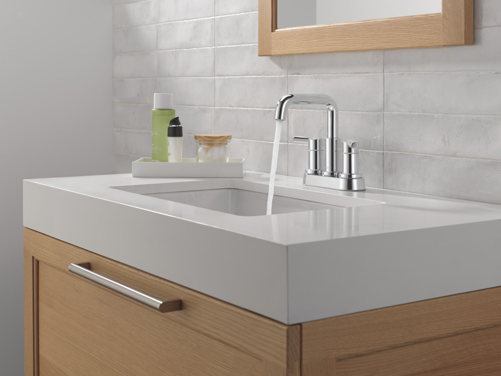 Two Handle Centerset Bathroom Faucet in Chrome 25849LF | Delta Faucet