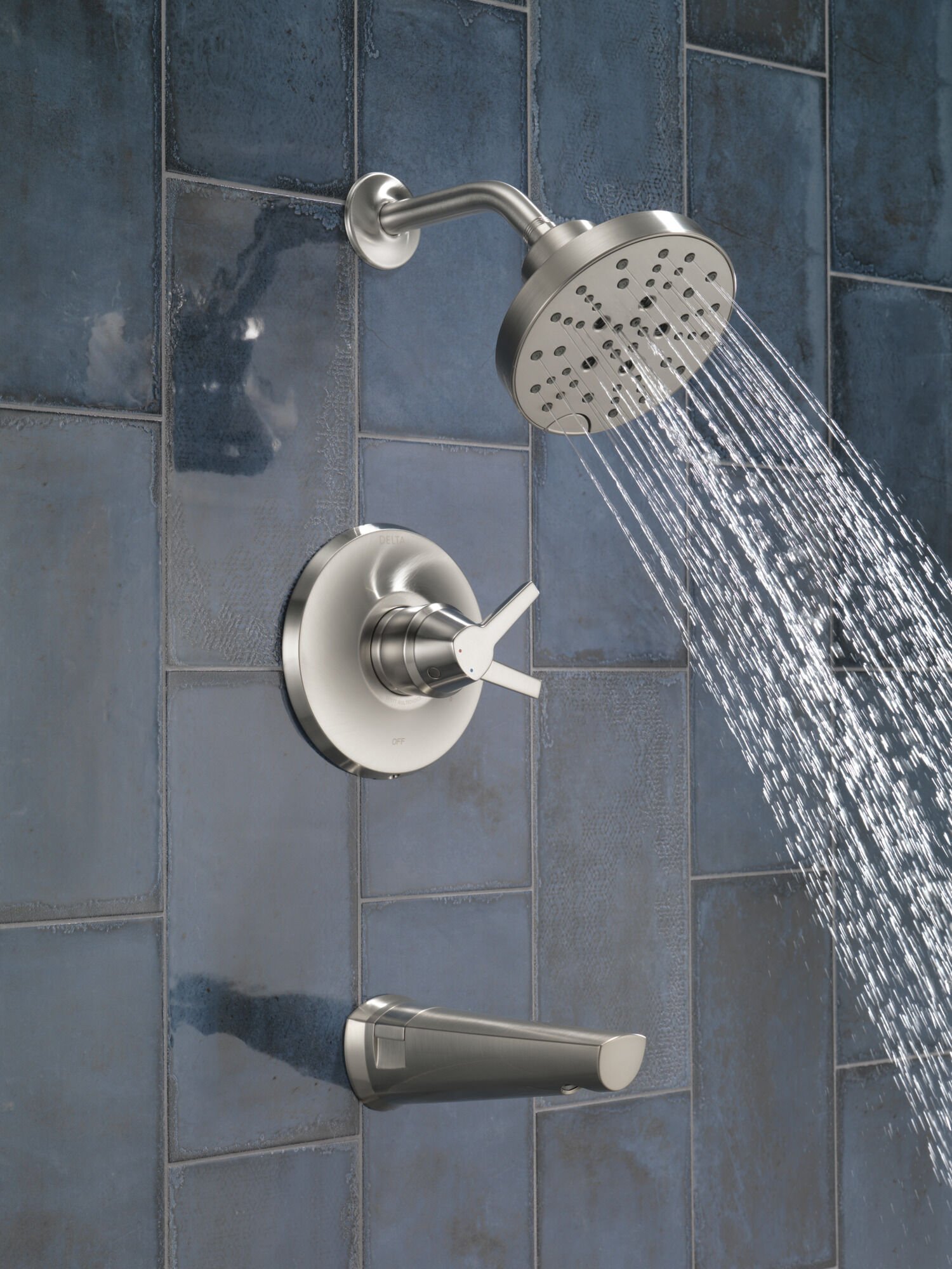 17S Tub Shower Trim with H2OKinetic in Lumicoat® Stainless T17472