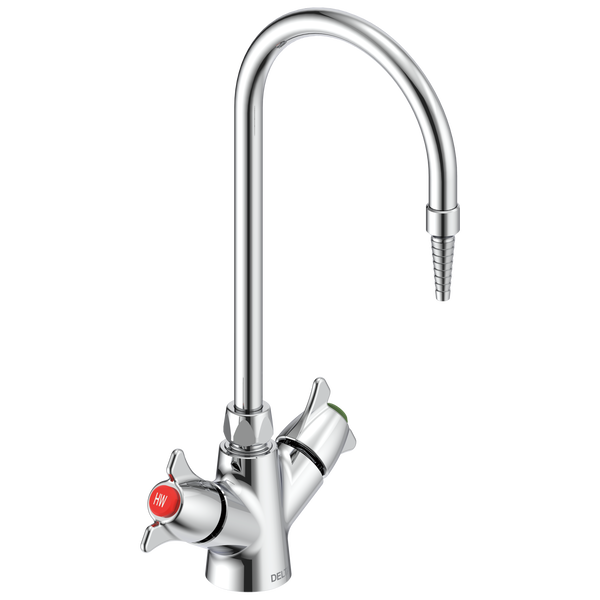 Two Handle Deck Mount Single Shank Laboratory Mixing Faucet in Chrome