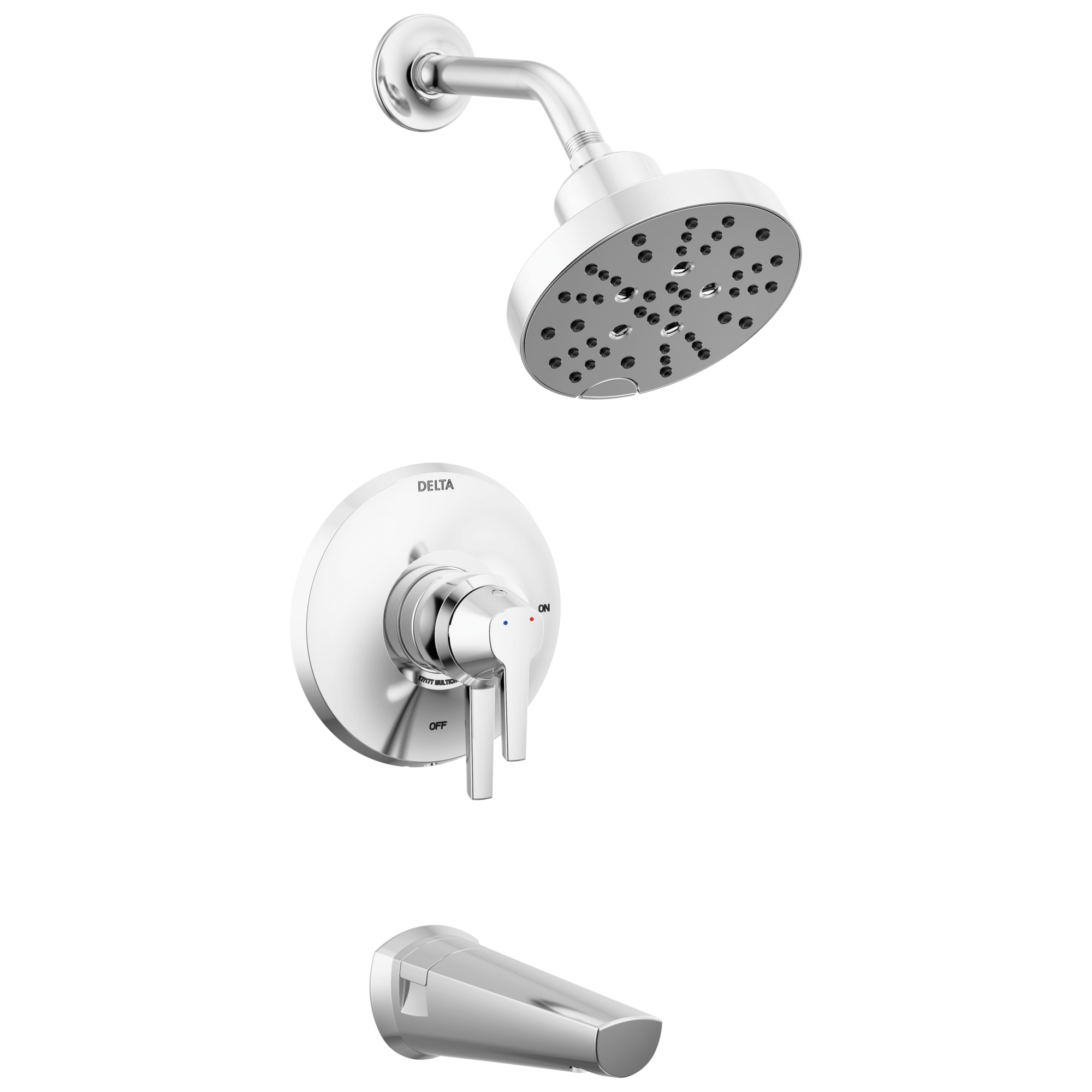 Delta Faucet Galeone 17s Tub Shower Trim With H2okinetic - Lumicoat - Chrome