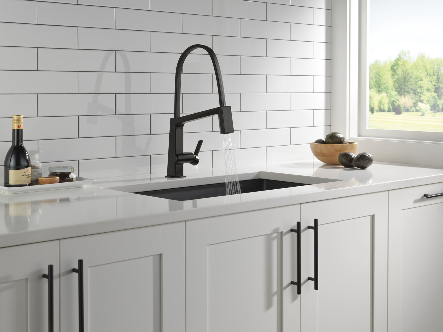 PullDown Kitchen Faucet 1L w/Exp. Hose (Recertified) in Matte Black