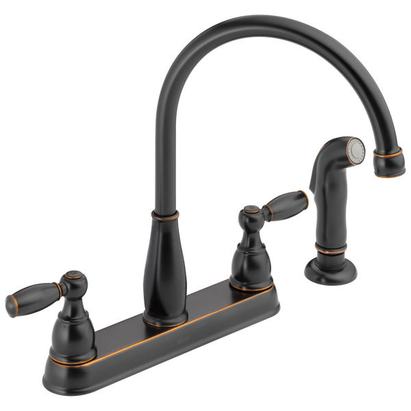 Two Handle Kitchen Faucet with Spray (Recertified)