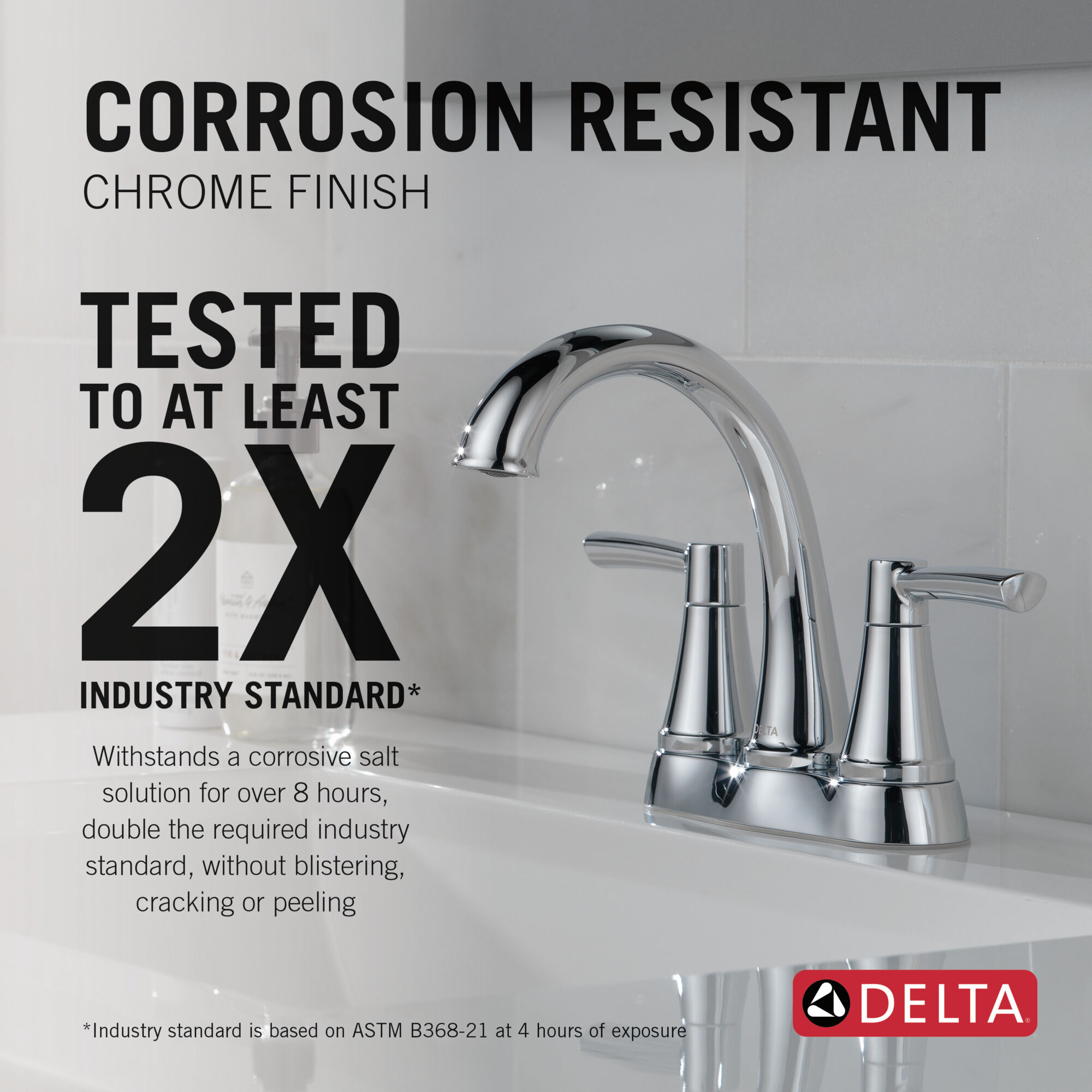 Two Handle Centerset Bathroom Faucet in Chrome 25862LF | Delta Faucet