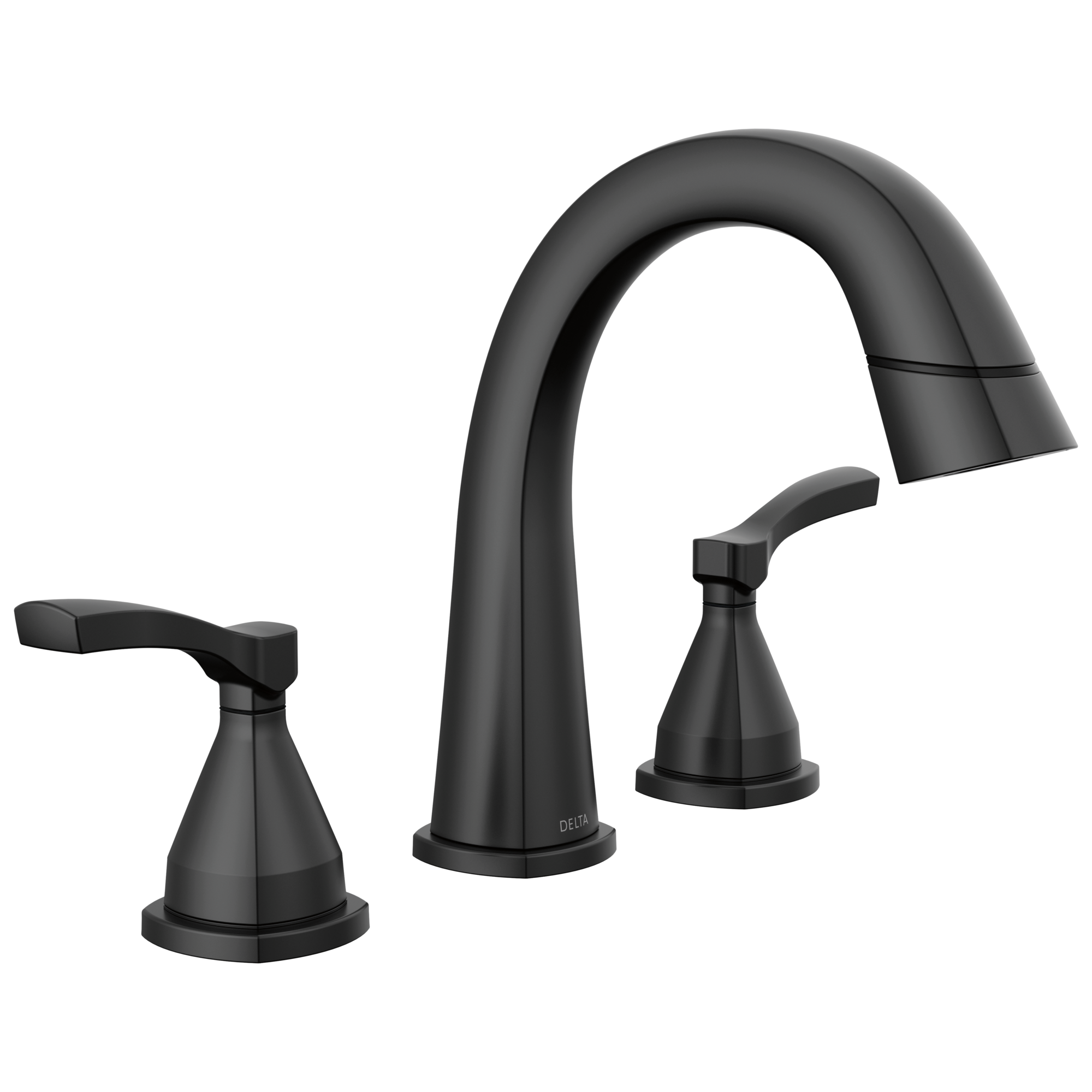 Delta Faucet Stryke Two Handle Widespread Pull Down Bathroom Faucet - - Matte Black