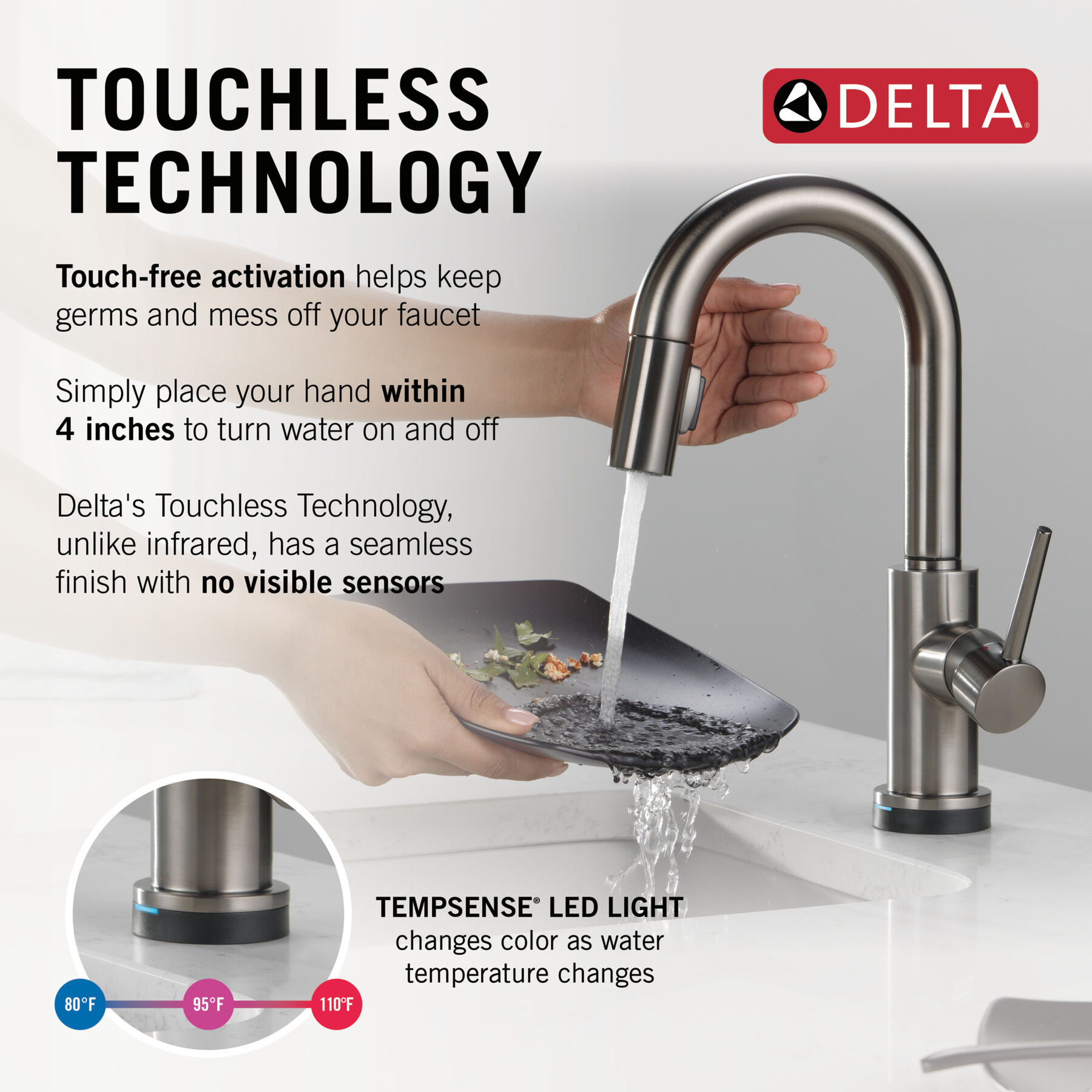 Touch2O® Bar / Prep Faucet with Touchless Technology in Black Stainless