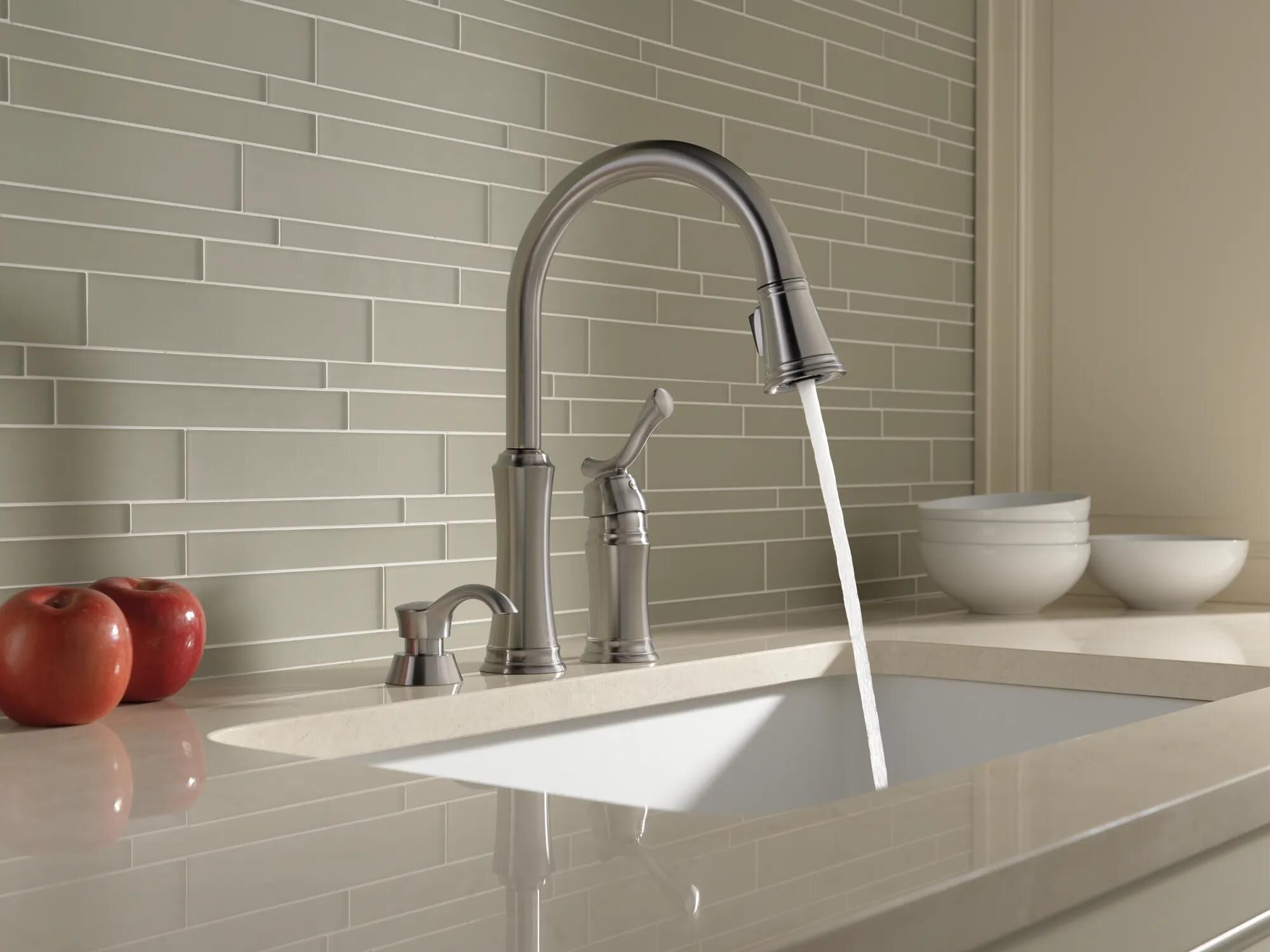 Pull-Down Kitchen Faucet with Soap Dispenser in Stainless 59963