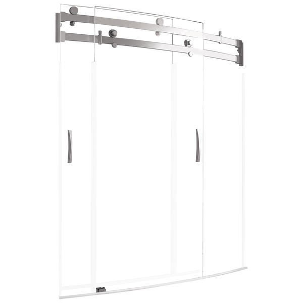 60" x 30" Curved Bathtub Shower Door in Stainless B559106030SS