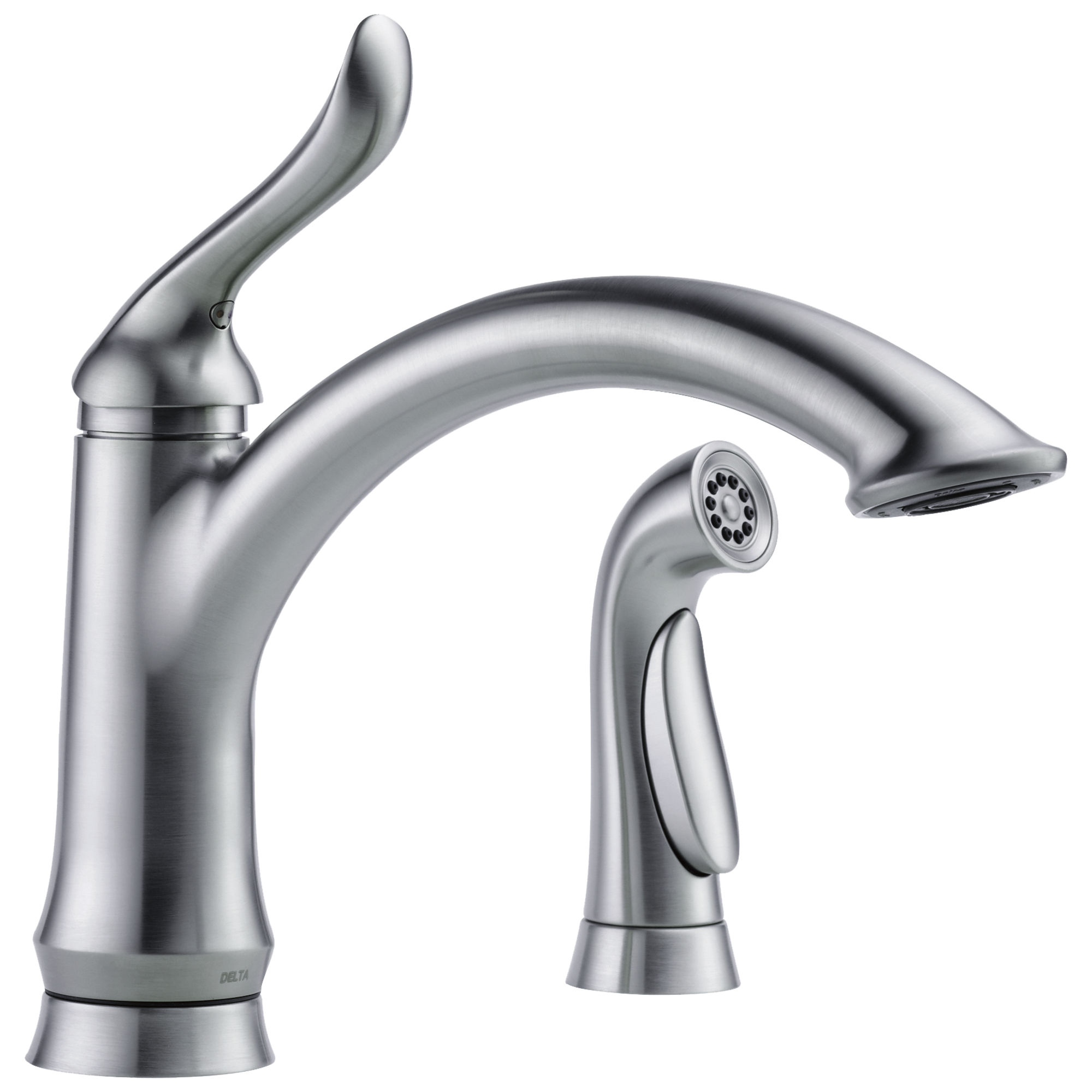 Delta Faucet LindenE Single Handle Kitchen Faucet with Spray - Arctic Stainless