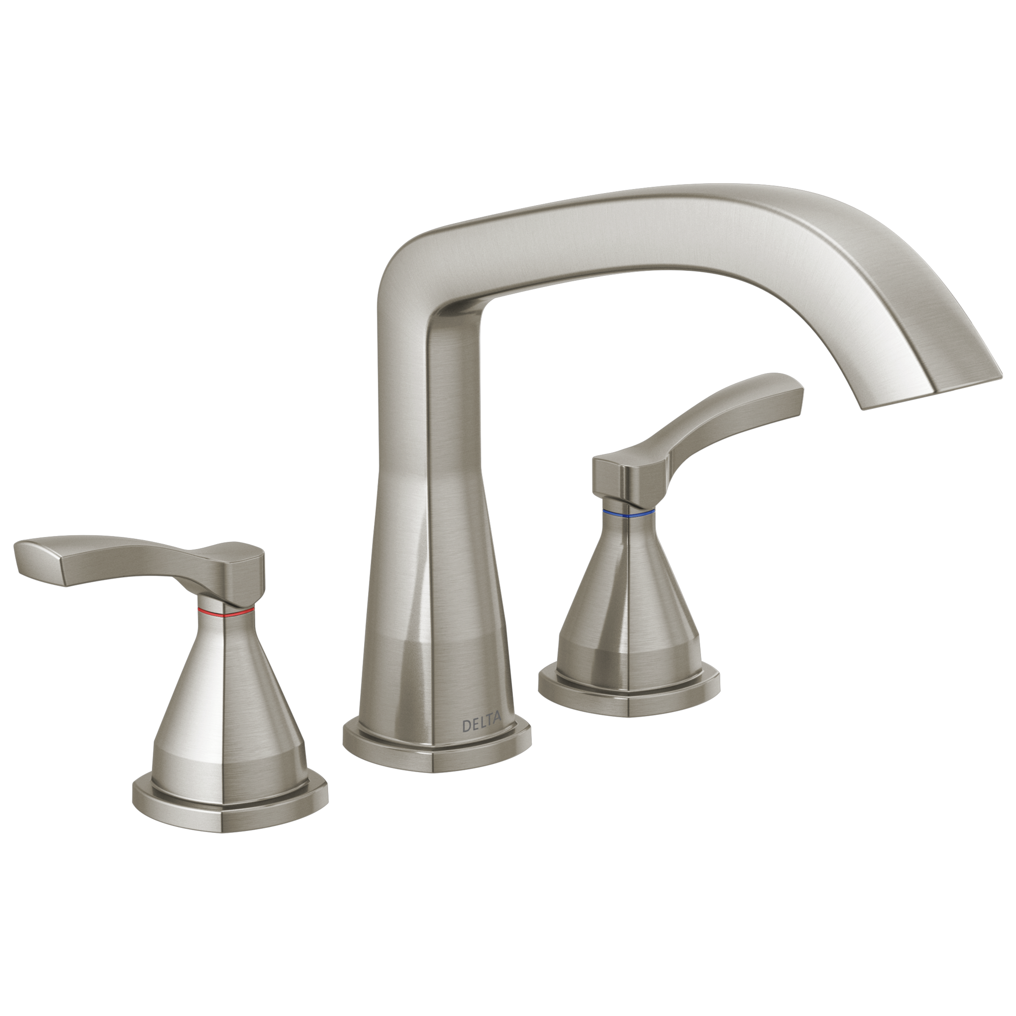 Delta Faucet Stryke Three Hole Roman Tub Trim - Lumicoat - Stainless