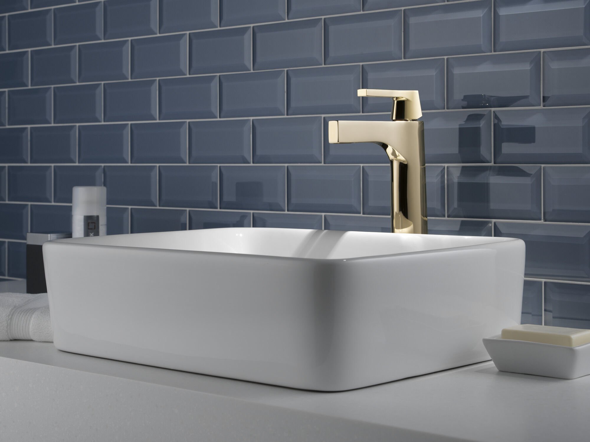 Single Handle Vessel Bathroom Faucet in Polished Nickel 774-PN-DST