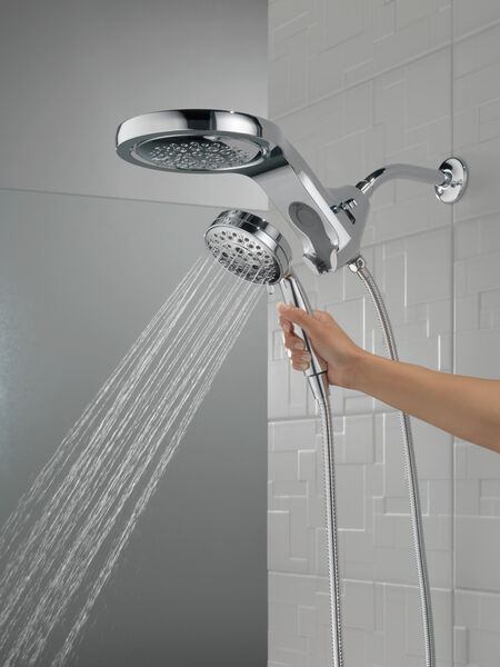 HydroRain® H<sub>2</sub>Okinetic® 5-Setting Two-in-One Shower Head, image 7