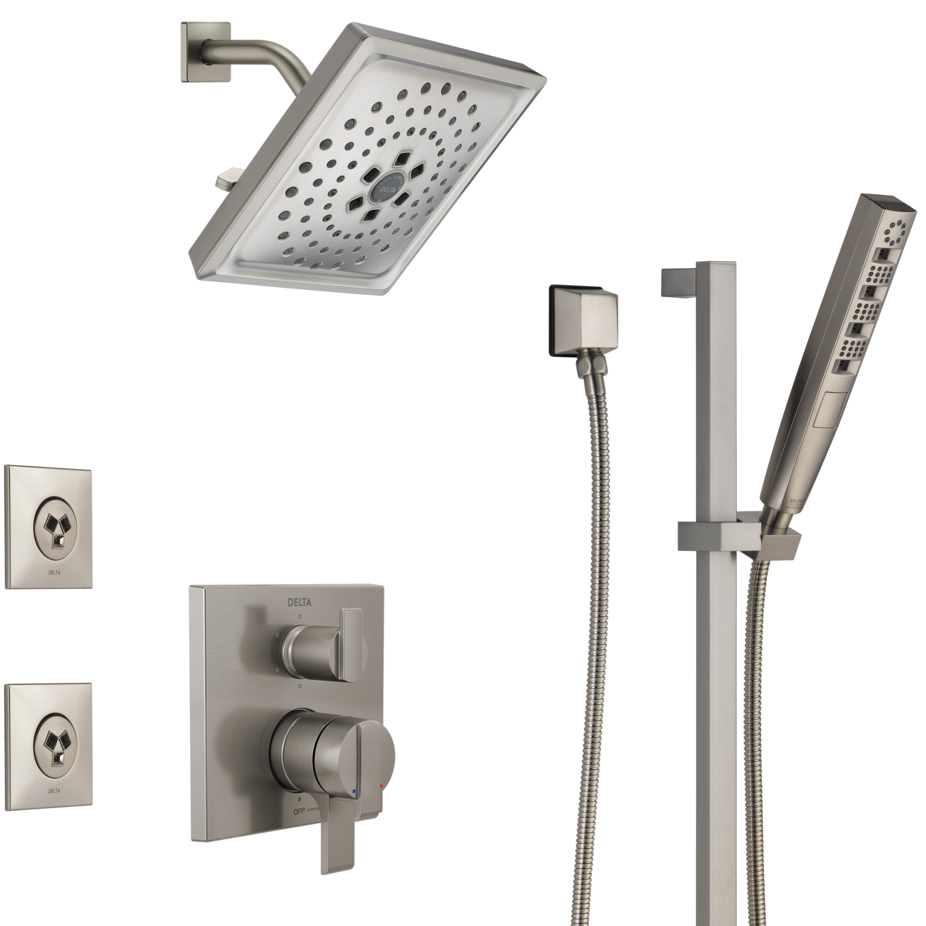 H2Okinetic® 3-Setting Raincan Shower Head (Recertified) in