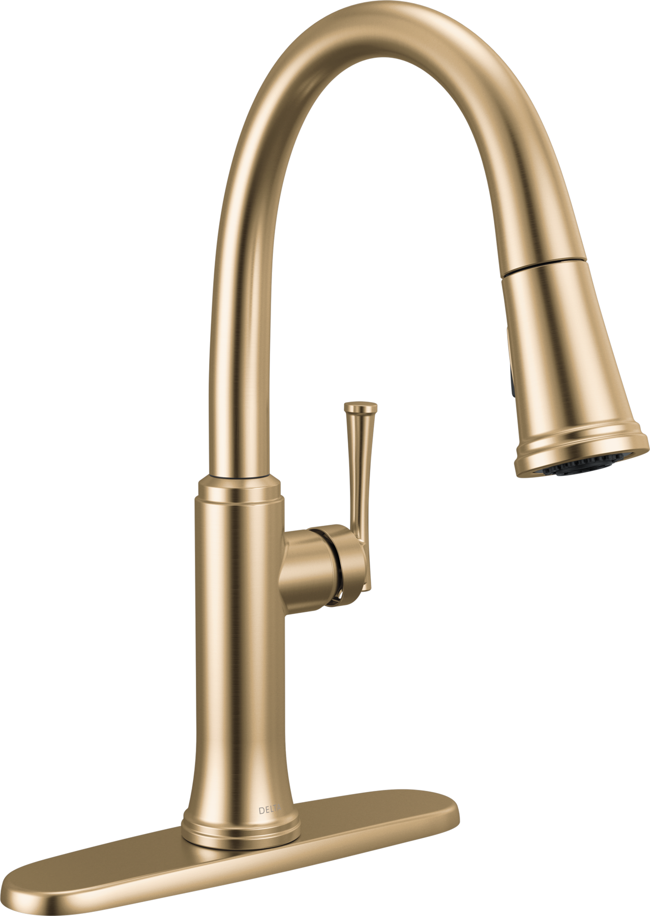 Single Handle Pull-Down Kitchen Faucet in Champagne Bronze 19842
